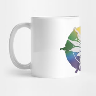 Colorful Spectrum Flower Silhouette Art No. 530 Mug